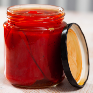 Red pepper in a jar