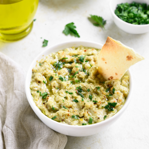 Roasted eggplant puree